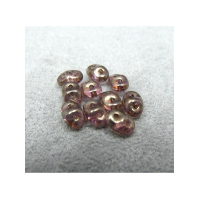 Perles Super Duo 2,5X5mm Ultra Luster Crystal Brown (x 10gr env.) 