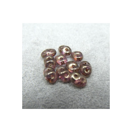 Perles Super Duo 2,5X5mm Ultra Luster Crystal Brown (x 10gr env.) 