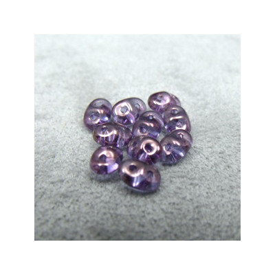Perles Super Duo 2,5X5mm Ultra Luster Crystal Lilas (x 10gr env.) 