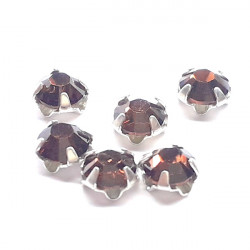 Strass a coudre 4mm Smoked Topaz (X6)
