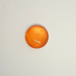 Cabochon rond en verre 20X5.6mm Orange (x1)