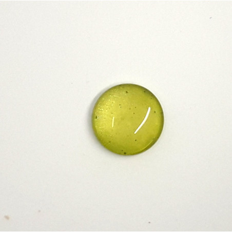 Cabochon rond en verre 20X5.6mm Vert Clair (x1)