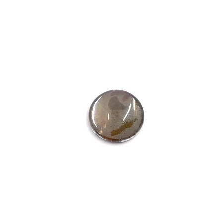 Cabochon rond en verre 20X5.6mm Vert Bronze (x1)