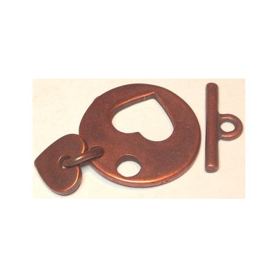 Fermoir Cuivre Coeur 20mm(x1) Fermoir Cuivre Coeur 20mm(x1)