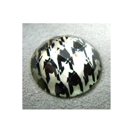 Cabochon en Résine Disco Approx 25mm Gris (X1)