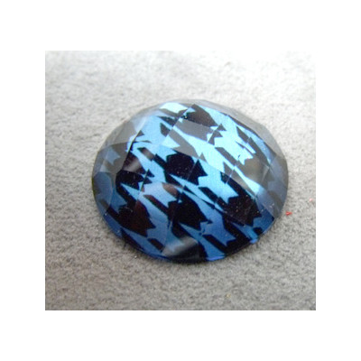 Cabochon en Résine Disco Approx 25mm Bleu Fonce (X1)