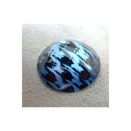 Cabochon en Résine Disco Approx 25mm Bleu Fonce (X1)