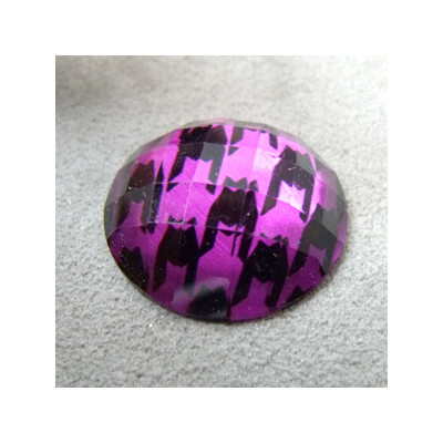 Cabochon en Résine Disco Approx 25mm Violet (X1)