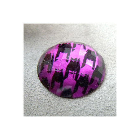 Cabochon en Résine Disco Approx 25mm Violet (X1)