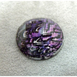 Cabochon en Résine Zebre Approx 24mm Violet (X1)