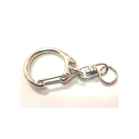 Mousqueton de porte clef Argenté, 53mm!