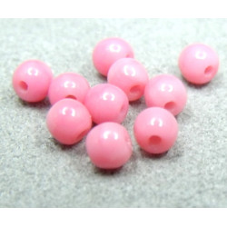 Ronde en Verre de Boheme 3mm Rose (x50)