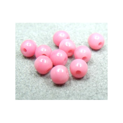 Ronde en Verre de Boheme 3mm Rose (x50)