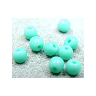 Ronde en Verre de Boheme 3mm Turquoise (x50)