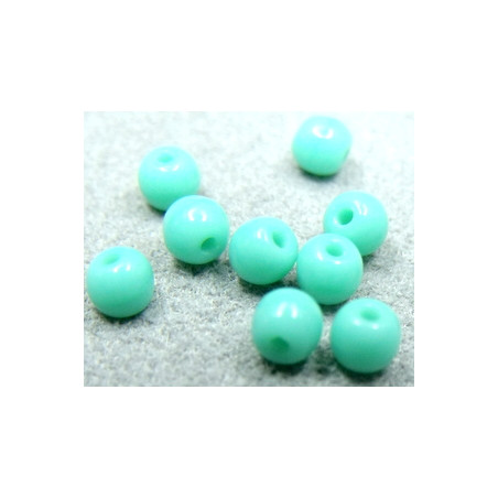 Ronde en Verre de Boheme 3mm Turquoise (x50)