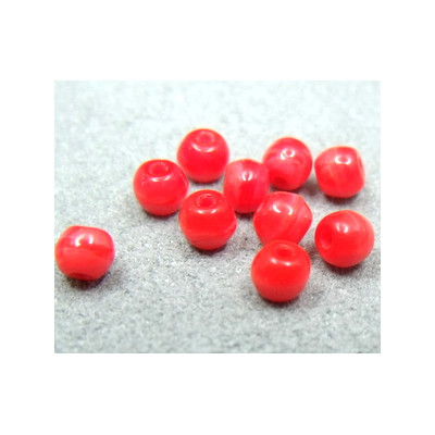 Ronde en Verre de Boheme 3mm Rouge (x50)