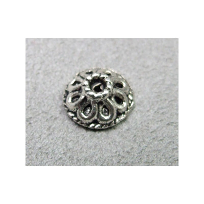 Coupelle argentée rosace 10 mm (x1) Coupelle argentée rosace 10 mm (x1)