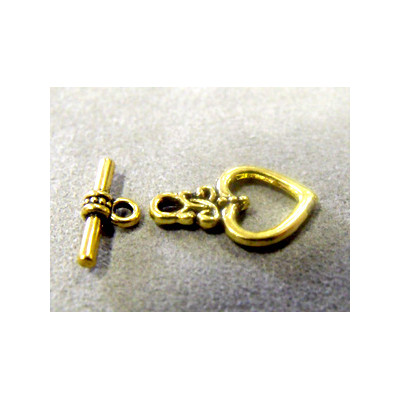 Fermoir Doré Coeur 20X12mm(X1) Fermoir Doré Coeur 20X12mm(X1)