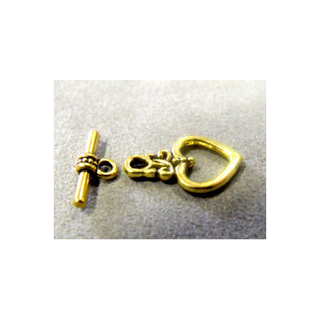 Fermoir Doré Coeur 20X12mm(X1) 