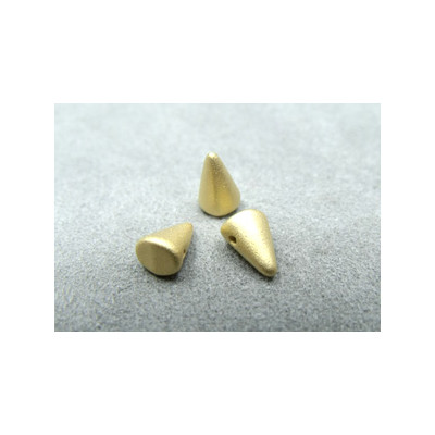 Spikes en verre de Bohême 8x5mm 24Kt Gold Matte Plated (x1)