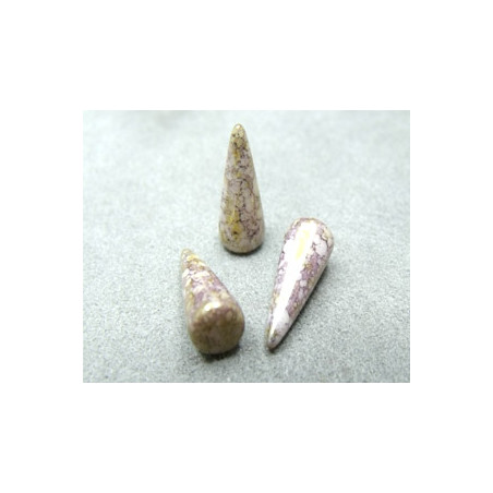 Spikes en verre de Bohême 17x7mm Chalk Bronze Lumi (x1) 