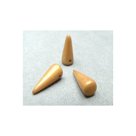 Spikes en verre de Bohême 17x7mm Chalk Peach Lumi (x1)