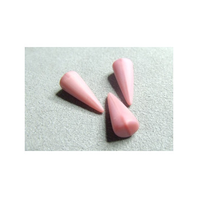 Spikes en verre de Bohême 17x7mm Matte Pink  (x1) 