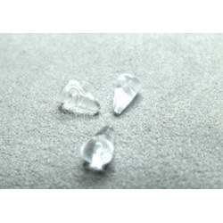 Spikes en verre de Bohême 8x5mm Crystal (x1)  