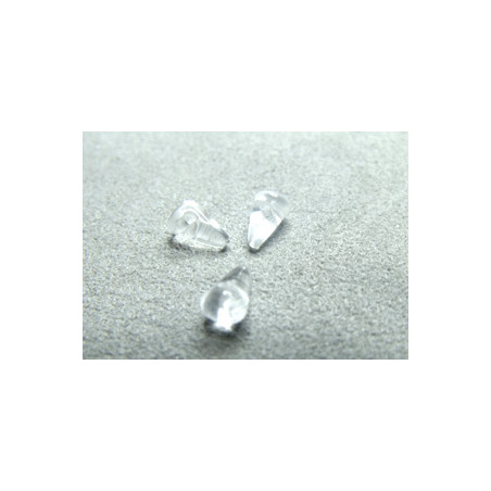 Spikes en verre de Bohême 8x5mm Crystal (x1)  