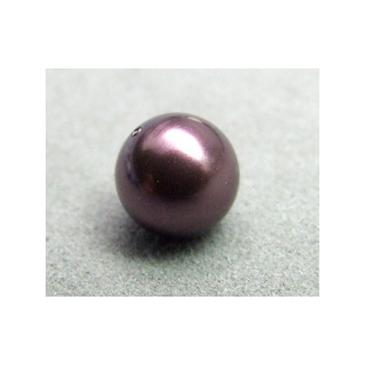 Perle ronde nacrée Swarovski 10mm Burgundy (x1) Perle ronde nacrée Swarovski 10mm Burgundy (x1)