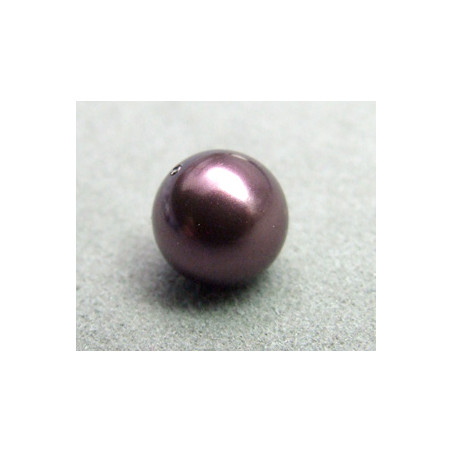 Perle ronde nacrée Swarovski 10mm Burgundy (x1)