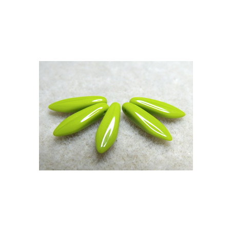 Dague en verre de Bohême 5x16mm - Opaque Olivine (x20)  