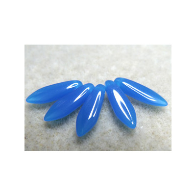 Dague en verre de Bohême 5x16mm - Opaque Capri Blue (x20)  