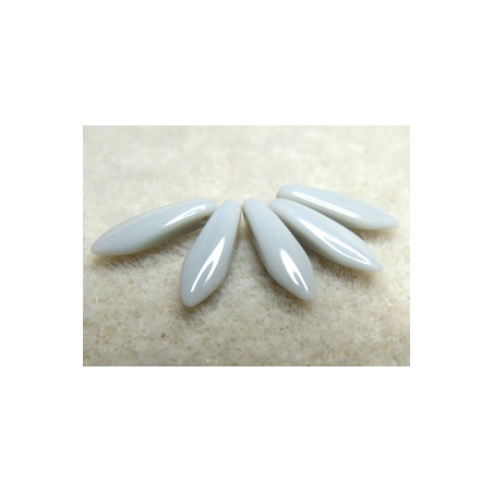 Dague en verre de Bohême 5x16mm - Opaque Grey (x20) 