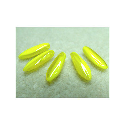 Dague en verre de Bohême 5x16mm - Opaque Jaune Combiné (x20)  