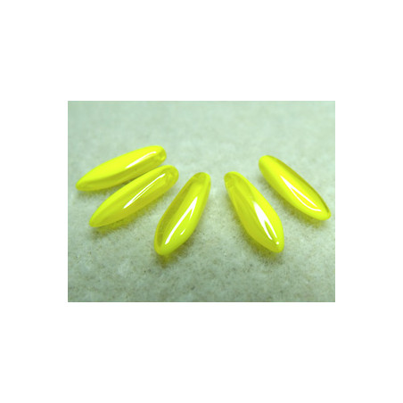 Dague en verre de Bohême 5x16mm - Opaque Jaune Combiné (x20)  
