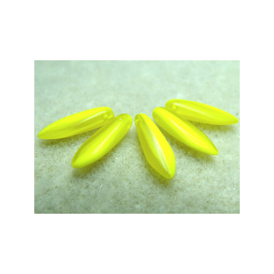 Dague en verre de Bohême 5x16mm - Opaque Jaune Combiné Mat (x20)   