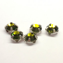 Strass a coudre 4mm Olivine (X6)