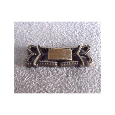 Fermoir 2 rangs 27x9mm Bronze (x1) Fermoir 2 rangs 27x9mm Bronze (x1)