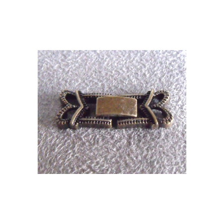 Fermoir 2 rangs 27x9mm Bronze (x1)