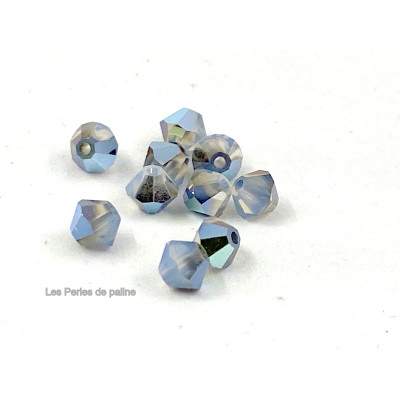 Toupies 4mm White Opal Star Shine - réf. 5301 (x20) Toupies 4mm White Opal Star Shine - réf. 5301 (x20)