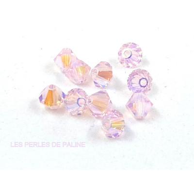 Toupies 4mm Rosaline Ab2X- réf. 5328 Xilion (x20) Toupies 4mm Rosaline Ab2X- réf. 5328 Xilion (x20)