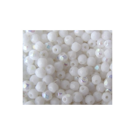 Facettes de Bohême 3mm White Alabaster AB-9933 (x100)