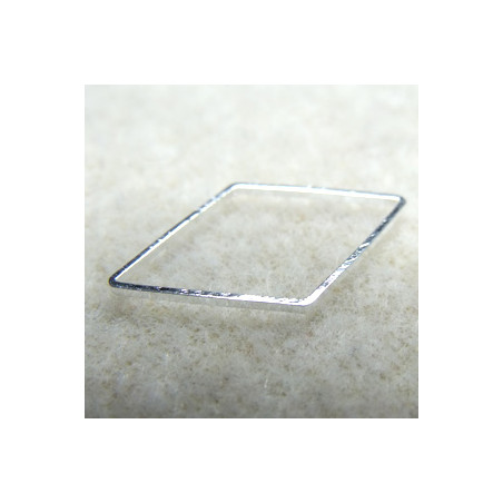 Support Losange Argent 23x13mm adaptable Pour BO Arhaima Lady De Marvina (x1) 