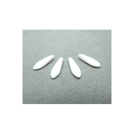 Dague en verre de Bohême 5x16mm - Chalkwhite (x20) 