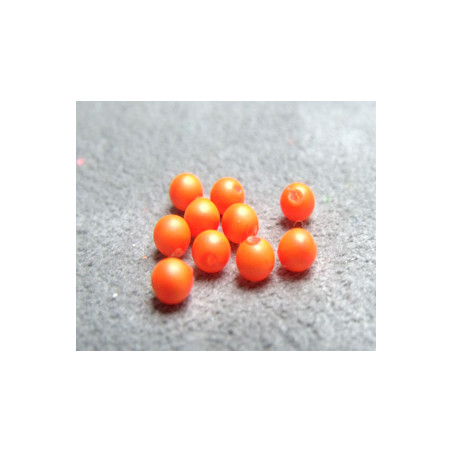Perle ronde nacrée Swarovski 3mm Néon Orange (x20)