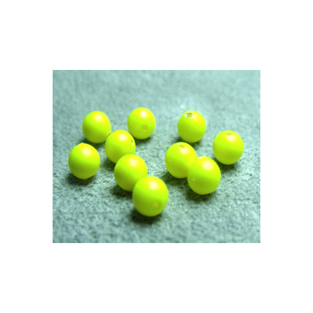 Perle ronde nacrée Swarovski 4mm Néon Yellow (x20)