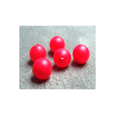 Perle ronde nacrée Swarovski 6mm Néon Red (x10)