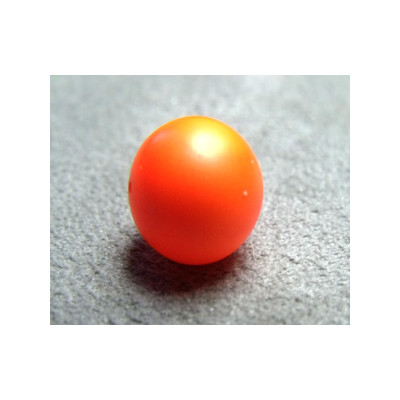 Perle ronde nacrée Swarovski 10mm Néon Orange (x1) 
