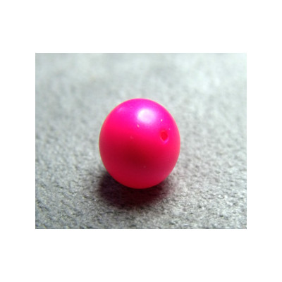 Perle ronde 8mm nacrée Swarovski Néon Pink (X5)